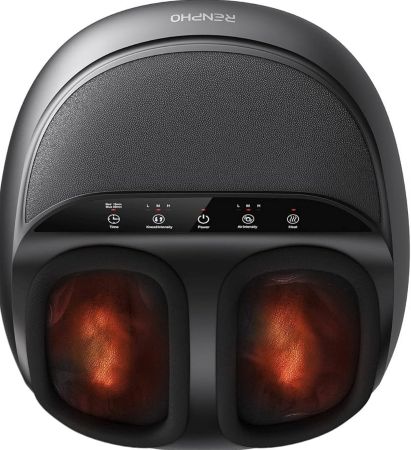 Shiatsu Foot Massager Machine with Heat – FSA/HSA Eligible, Plantar Fasciitis Relief, Fits Up to Size 13