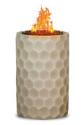 Four Seasons Courtyard Outdoor Gas Fire Pit – Honeycomb Stone Pattern, 18"H x 12"D