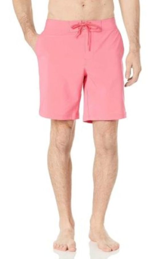 Men's Pink Swim Board Short – 9" Quick-Dry Performance Shorts, XL