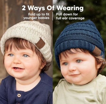 Baby Cap & Beanie Set – 3-Pack Soft Winter Hats for Infants & Toddlers (6–36 Months)