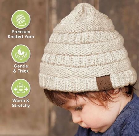 Baby Cap & Beanie Set – 3-Pack Soft Winter Hats for Infants & Toddlers (6–36 Months)