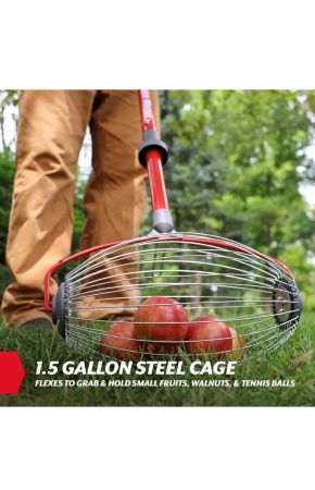 Golf Ball & Nut Gatherer Roller Tool – Large Yard Pickup for Walnuts, Tennis Balls & More