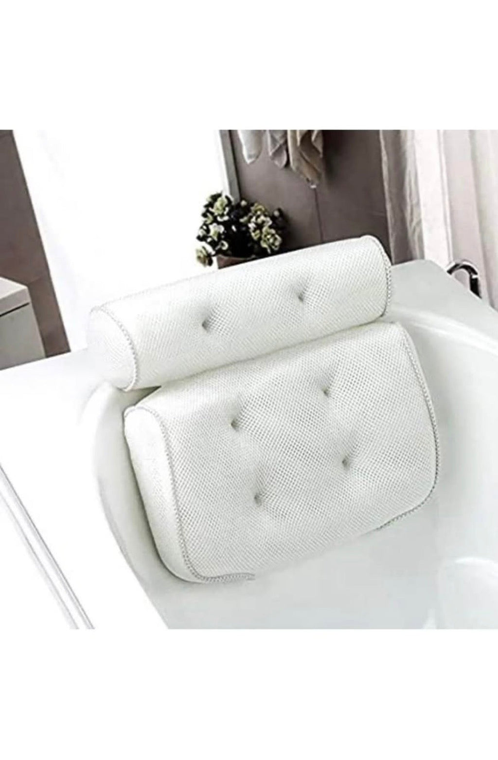 Bathtub Pillow with Suction Cups – Waterproof Cushion for Bath, Spa & Hot Tub