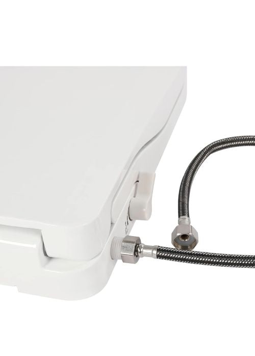D-Shaped Non-Electric Bidet Toilet Seat with Dual Nozzles for Elongated Toilets