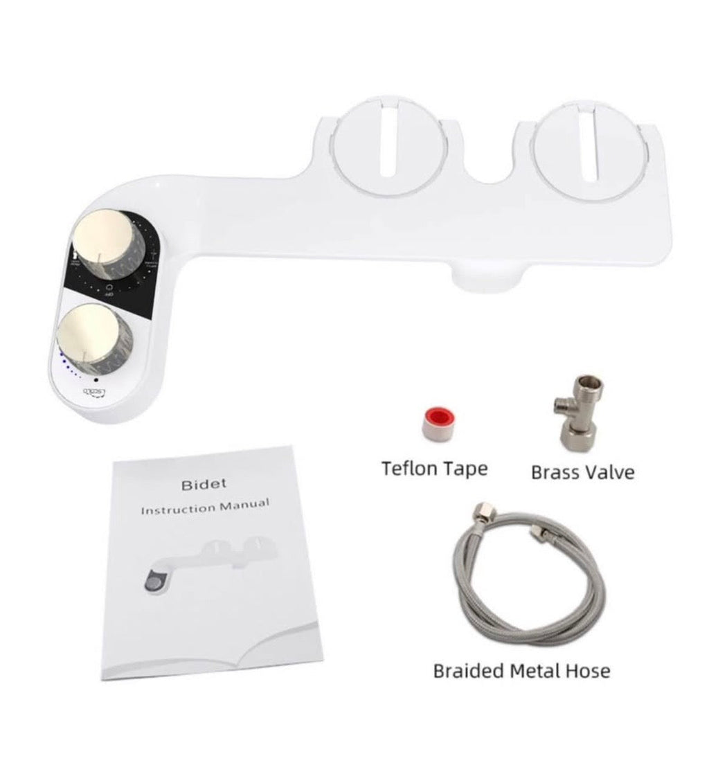 Loumine Bidet Attachment – Dual Nozzle, Self-Cleaning & Easy Install