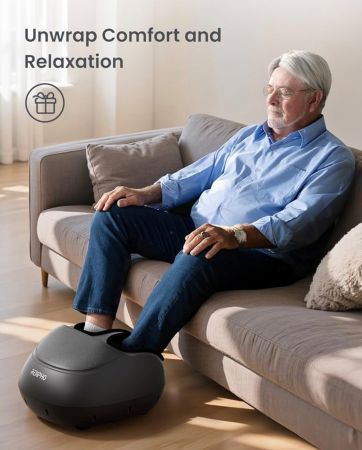 Shiatsu Foot Massager Machine with Heat – FSA/HSA Eligible, Plantar Fasciitis Relief, Fits Up to Size 13